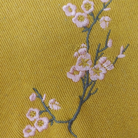 Romwe Puff Sleeve Embroidered Cropped Sweater - Picture 6 of 6